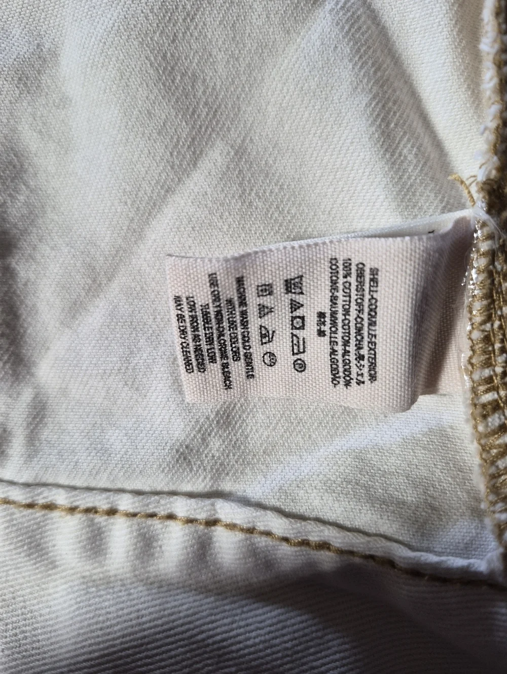 Free People Cream Denim Jacket - Women's Light Neutral Denim S/P - Picture 6 of 6
